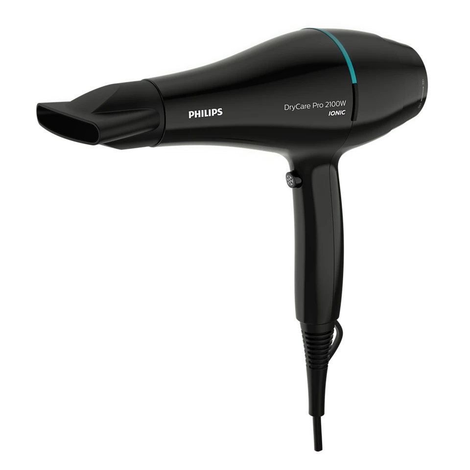 Philips Pro DryCare 2100W Hair Dryer with Ionic Care and ThermoProtect for smooth, shiny hair