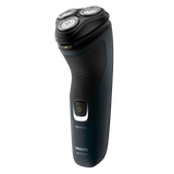 Philips S1121/41 AquaTouch shaver with ComfortCut blades, 3D floating heads, skin protection system, one-touch open cleaning, ergonomic handle, and up to 40 minutes cordless shaving for a smooth, comfortable wet or dry shave.