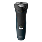 Philips S1121/41 AquaTouch shaver with ComfortCut blades, 3D floating heads, skin protection system, one-touch open cleaning, ergonomic handle, and up to 40 minutes cordless shaving for a smooth, comfortable wet or dry shave.