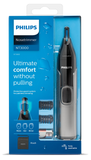 Philips NT3650/16 Nose, Ear & Eyebrow Trimmer with Protective Guard System, dual-sided precision blade, and textured handle for comfortable, safe, and efficient grooming