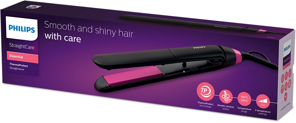 Philips StraightCare Essential ThermoProtect Straightener BHS37