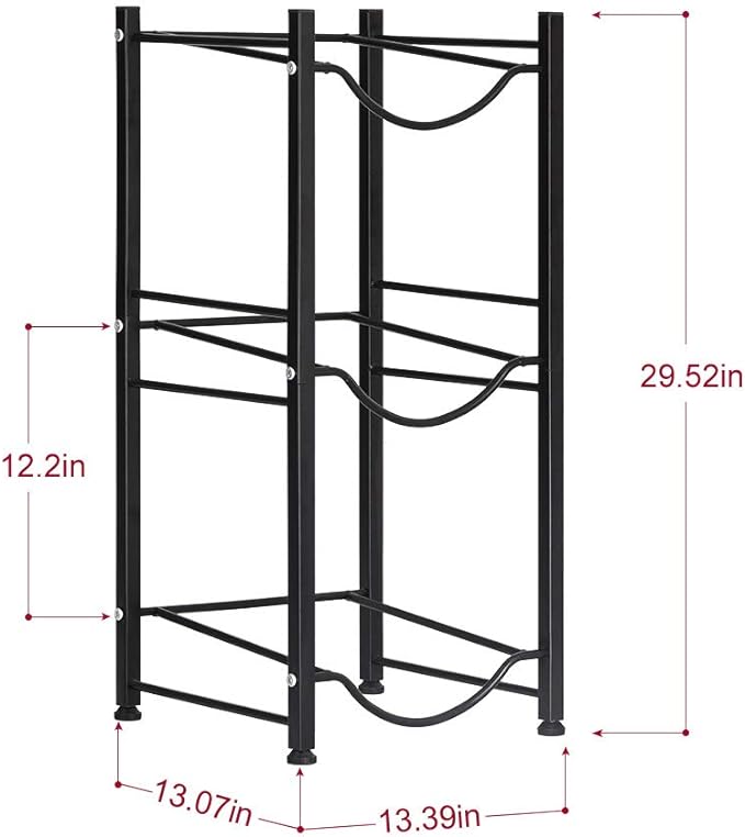 Water Bottle Cooler Holder - Jug Rack For 19 ltrs Water Bottle 3 Tier Rack