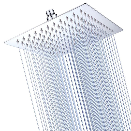 Stainless Steel Overhead Rain Shower - Square, Sleek and Durable Design