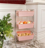 Rectangle onion rack for compact kitchen storage, ideal for organizing vegetables like onions and potatoes.