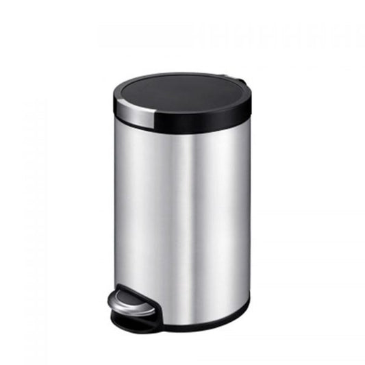 Serene 8-Liter Matte Stainless Steel Pedal Bin - Modern & Durable