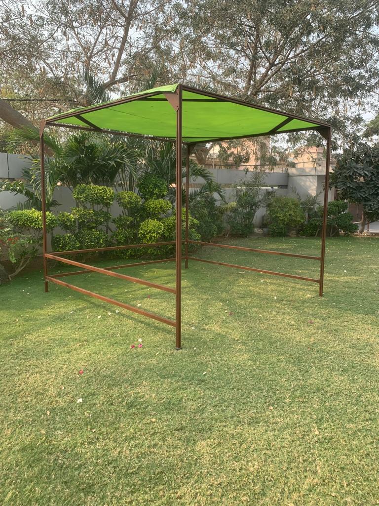 Oasis Outdoor Aluminium Pergola Gazebo with Fixed Canopy for Garden Beach Farmhouse