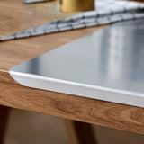 Large stainless steel chopping and cutting board (35.5cm x 33cm, 1mm thick), designed for heavy-duty use. Multipurpose, easy to clean, and features a non-slip base for stability. Ideal for cutting vegetables, meat, and fruits. Sleek, modern, and hygienic