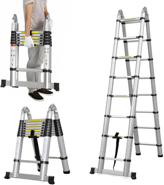 Lucky Aluminum Telescoping Type A Ladder 