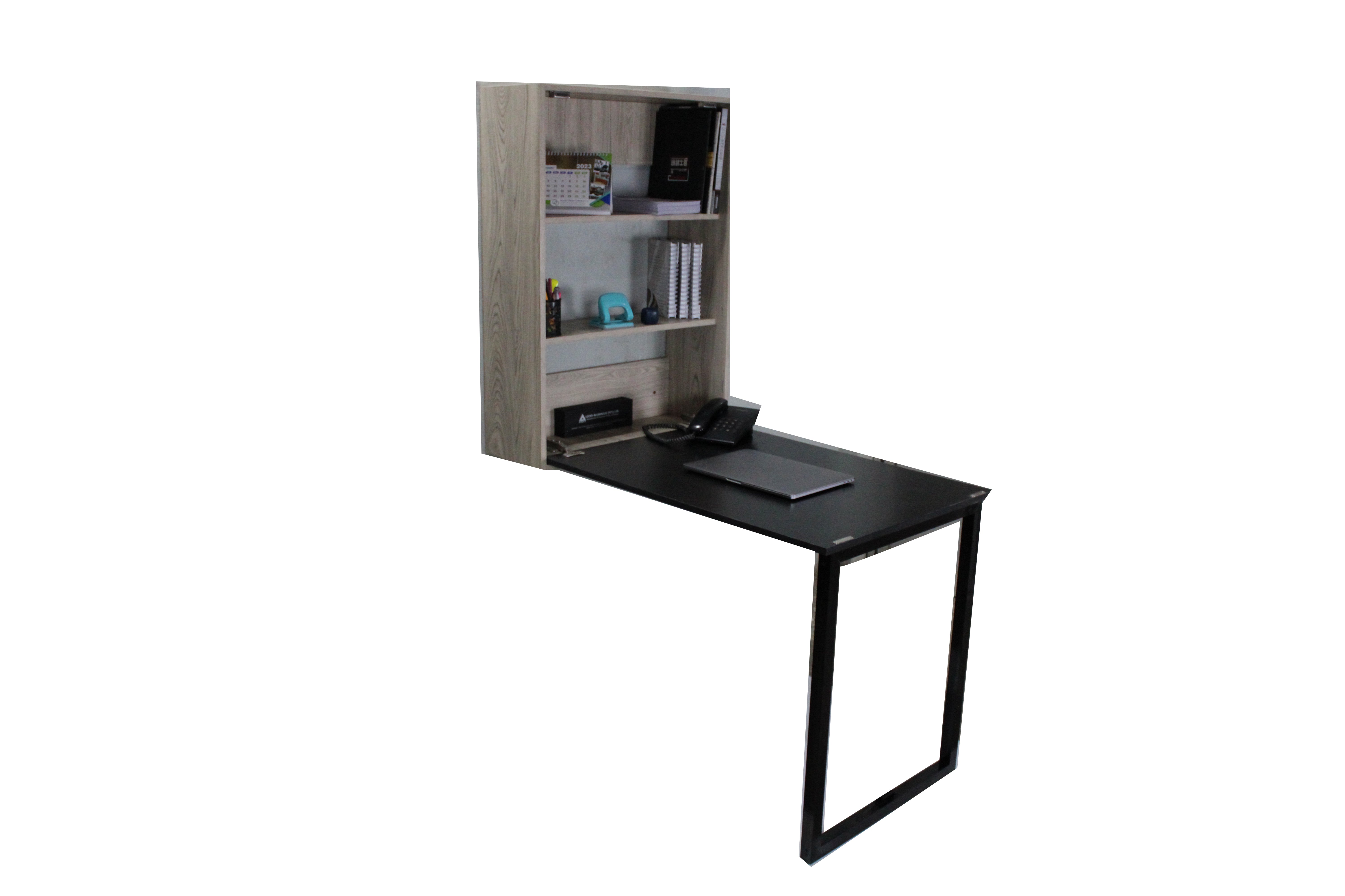 VersaTable™ Wall-Mounted Folding Table with Convertible Design and Aluminum Legs – Space-Saving Study and Kitchen Solution