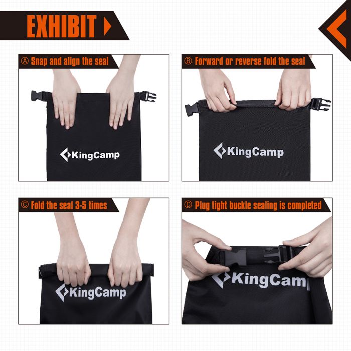 KingCamp Ultra-Light Waterproof Sack: Durable, waterproof dry sack for outdoor adventures with roll-top closure