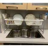 SilverStream™ Aluminium Over The Sink Dish Drying Rack, Aluminium Dish Drainer, Dishes Rack Kitchen Pots, pans, dishes and pots OrganizerSilverStream™ Aluminium Over The Sink Dish Drying Rack