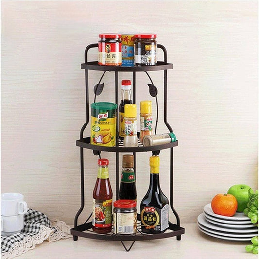 Steel Kitchen Corner Rack with 3 CompartmentsSteel Kitchen Corner Rack with 3 Compartments