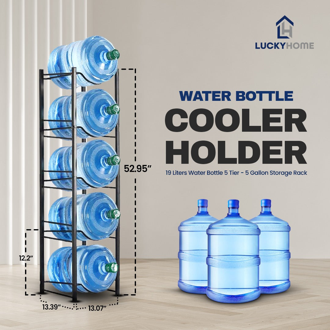 2 Liter Bottle Rack 5 Tier 19 Litre Water Bottle Holder | Durable, Space-Saving Water ...