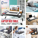 Apple Folding Portable Laptop Bed Table Desk with USB Charging Port