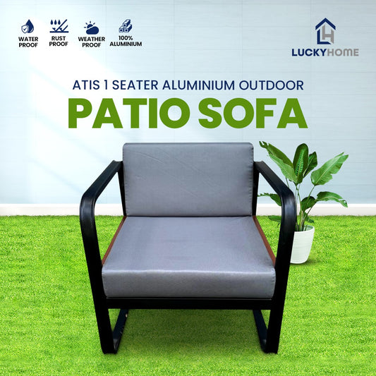 Atis 1 Seater Aluminium Outdoor Patio Sofa