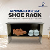 SleekStride™ Minimalist 2-Shelf Shoe Rack - Contemporary Storage for Modern Living