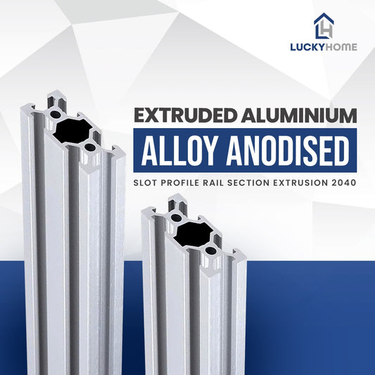 Lucky Extruded Aluminium Alloy Anodised T Slot V Slot Profile Rail Section Extrusion 2040