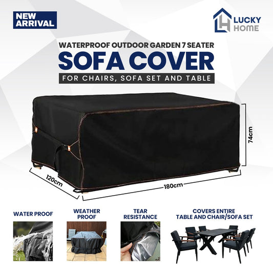 Premium Waterproof Outdoor Garden 7 Seater Sofa Set Cover  For Chairs, Sofa Set and Table.