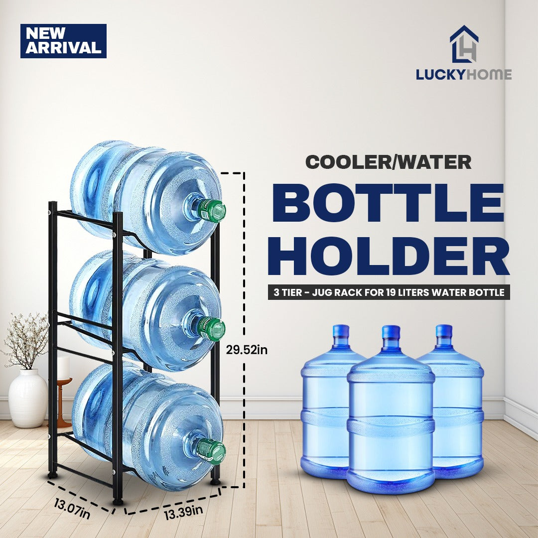 3 Tier Water Bottle Cooler Holder - Jug Rack For 19 liters Water Bottle , 3 Tier Rack For Water Bottle