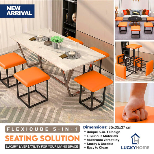 FlexiCube 5-in-1 Seating Solution, Luxury and Versatility for Your Living Space.