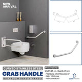 Curved Stainless Steel Grab Handle, Bathroom safety Handle