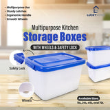 Multipurpose Kitchen Storage Boxes with Wheels & Safety Lock – Roller Organizer