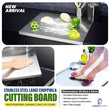 Stainless Steel Large Chopping & Cutting Board – Multipurpose, Durable, Easy to Clean (35.5cm x 33cm)