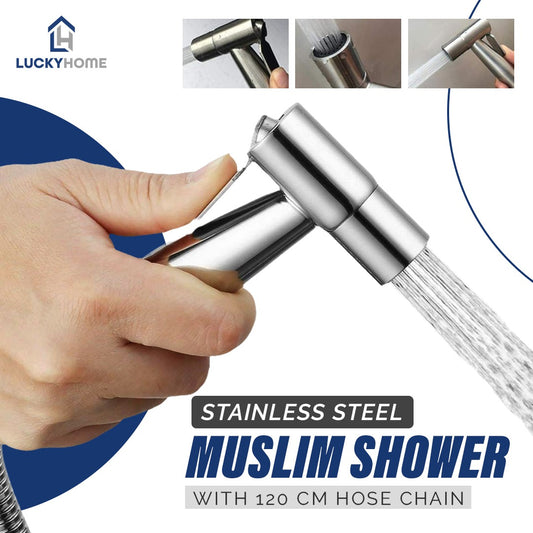 Stainless Steel Muslim Toilet Shower with 120 CM Hose Chain