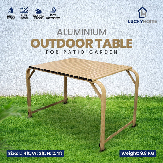 Aluminium Table Outdoor Patio Garden Lawn Furniture