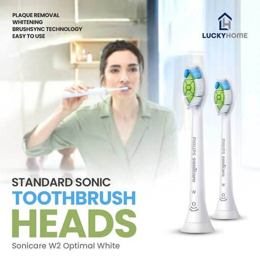 HX6062/67 Sonicare W2 Optimal White Standard sonic toothbrush heads (10% Advance Required)