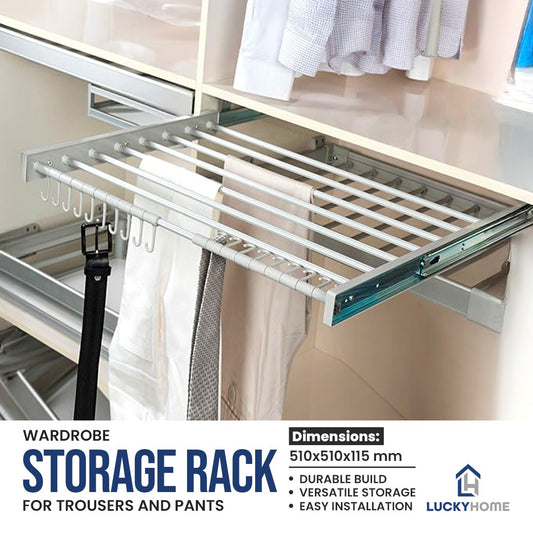 Wardrobe Storage Rack for Trousers and Pants - Space-Saving Organizer