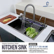 High Quality Digital Stainless Steel Kitchen Sink – Piano Button Digital Waterfall Sink