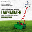 Snake Head Plus 16″ Manual Lawn Mower – Heavy-Duty Grass Cutting Machine