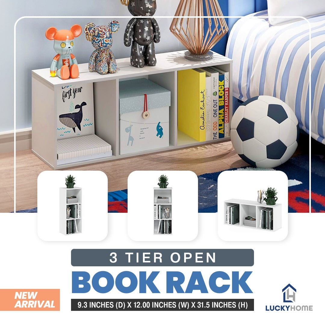  A cost-effective home organization set featuring a 3-tier aluminum shoe rack, a 3-tier open book rack, and a 2-tier bamboo laundry basket & hamper. Each item is designed for practicality and space-saving, offering stylish storage solutions for shoes, books, laundry, and more.