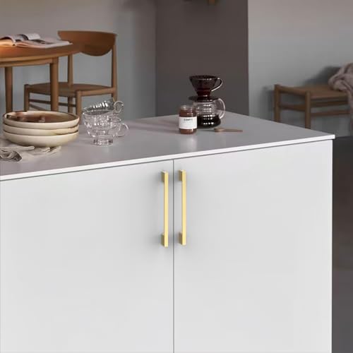 Aluminum Cabinet Handle in Matt Gold & Matt Black for a sleek, modern look