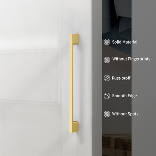 Aluminum Cabinet Handle in Matt Gold & Matt Black for a sleek, modern look