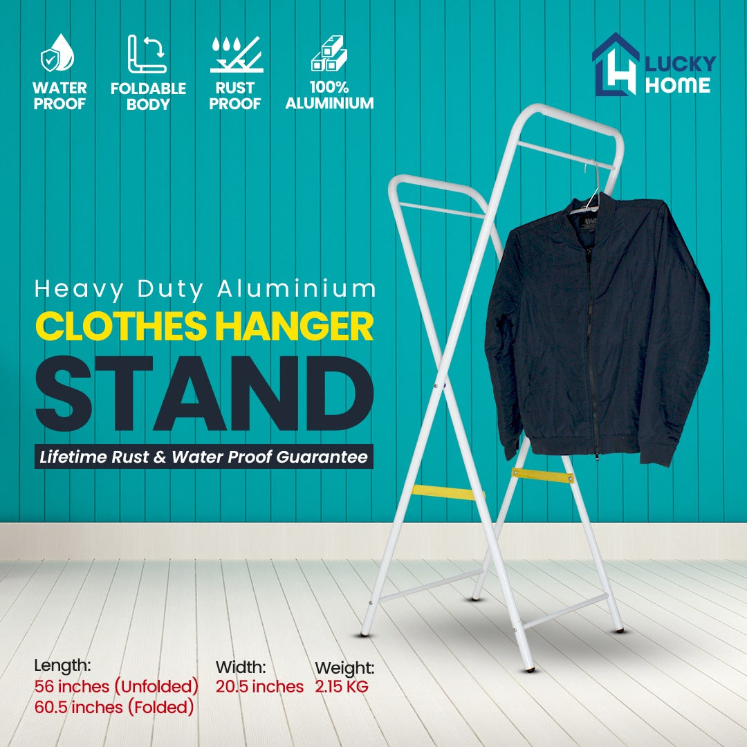 Laundry Care Set: Hamper, Aluminum Ironing Stand & Cloth Hanger