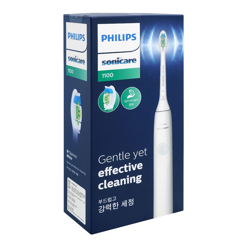 Philips Sonicare 1100 Series HX3641/41 electric toothbrush with advanced sonic technology for effective plaque removal and gum care.