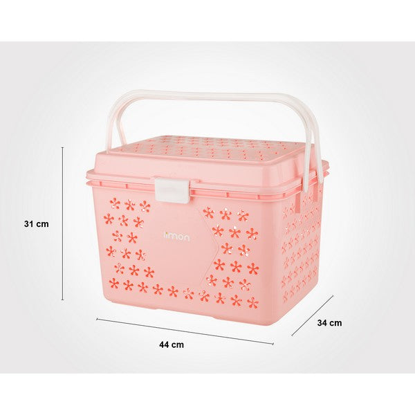 BPA-free plastic storage bag, perfect for carrying clothes and accessories, with dimensions Width: 34cm, Length: 44cm, Height: 31cm.