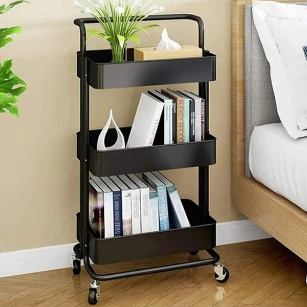 Rolling Kitchen Rack Modern 3 Tier Rolling Kitchen Trolley Rack – Convenient and Practical ...