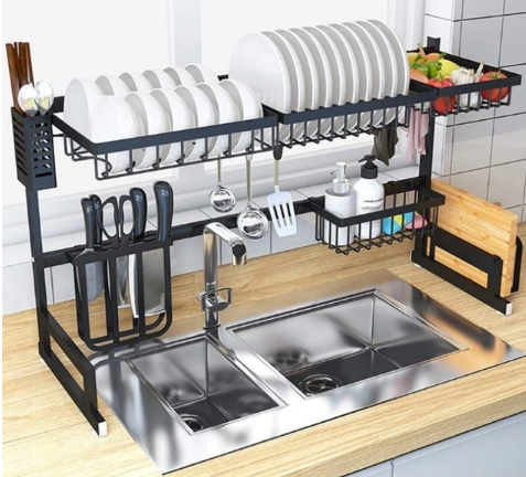 over sink dish drying rack