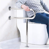 Wall-mounted stainless steel safety grab bar with U-shaped handle for bathroom support, 70 cm length.