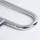 Wall-mounted stainless steel safety grab bar with U-shaped handle for bathroom support, 70 cm length.