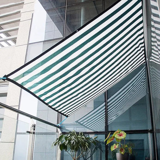 High-quality green/white sun shade net with 90% UV protection, durable HDPE material, and reinforced edges for versatile outdoor use.