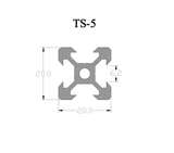 Lucky Extruded Aluminium Alloy Anodised T Slot V Slot Profile Rail Section Extrusion TS-6 2020 V Slot